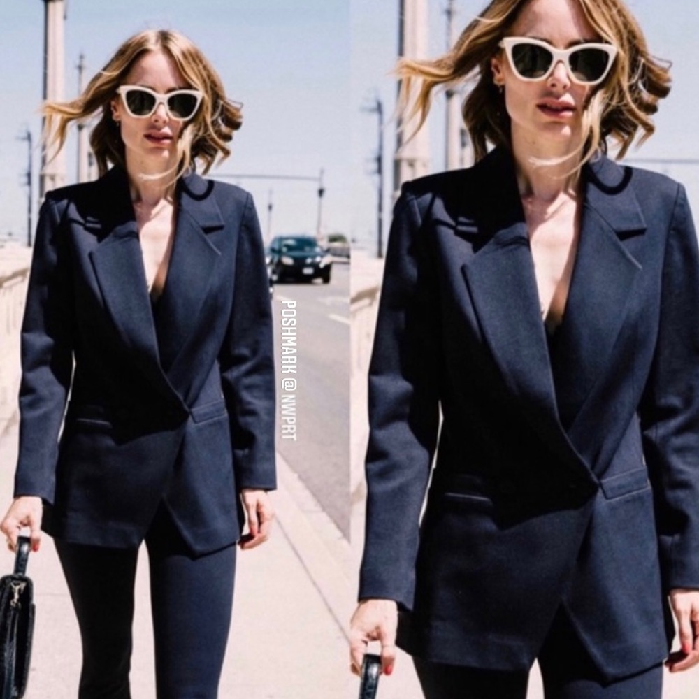ANINE BING ❥ Grace Blazer Navy Blue Suit Jacket XS